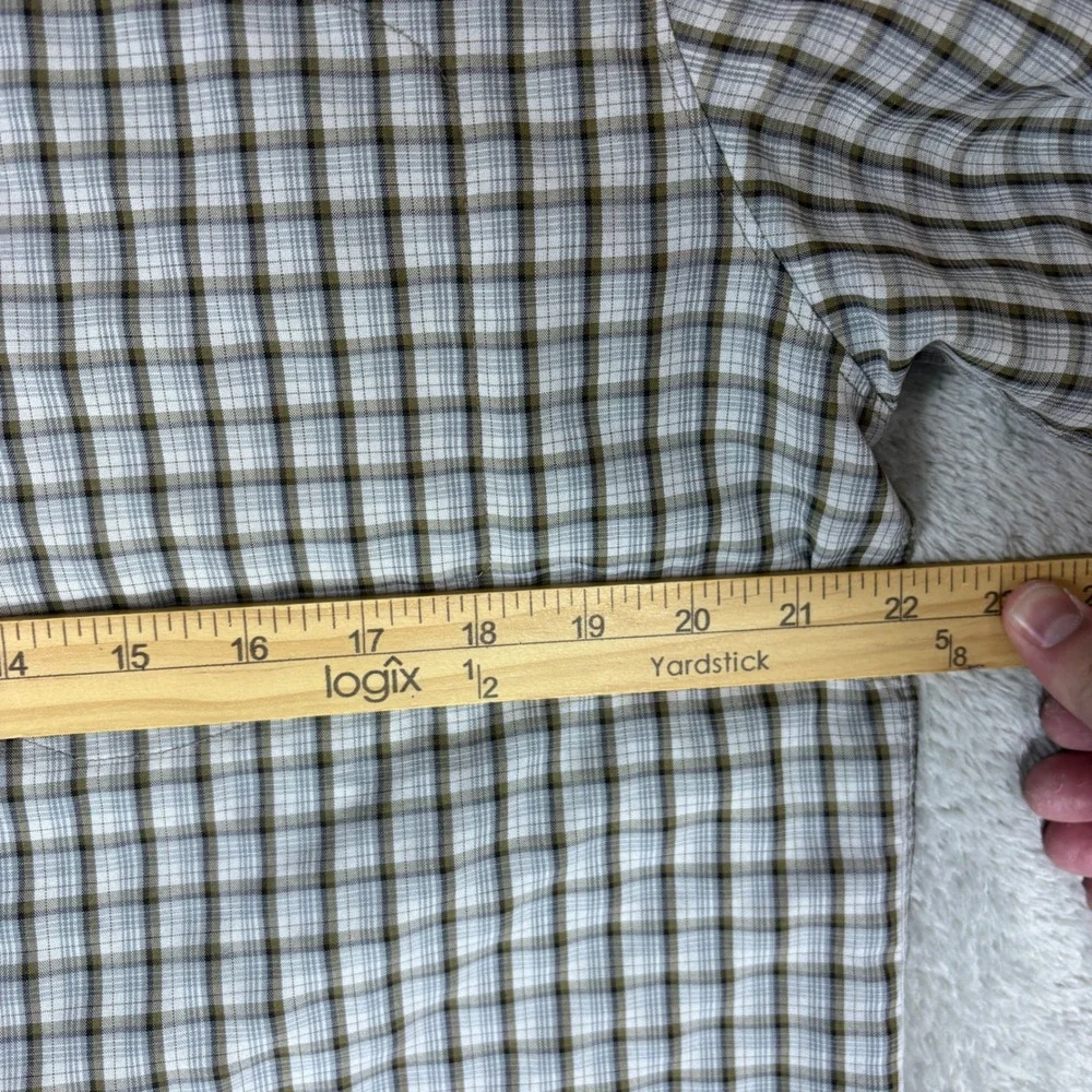 The‎ North Face Shirts Mens M Plaid Long Sleeve Hiking Button Down Brown White